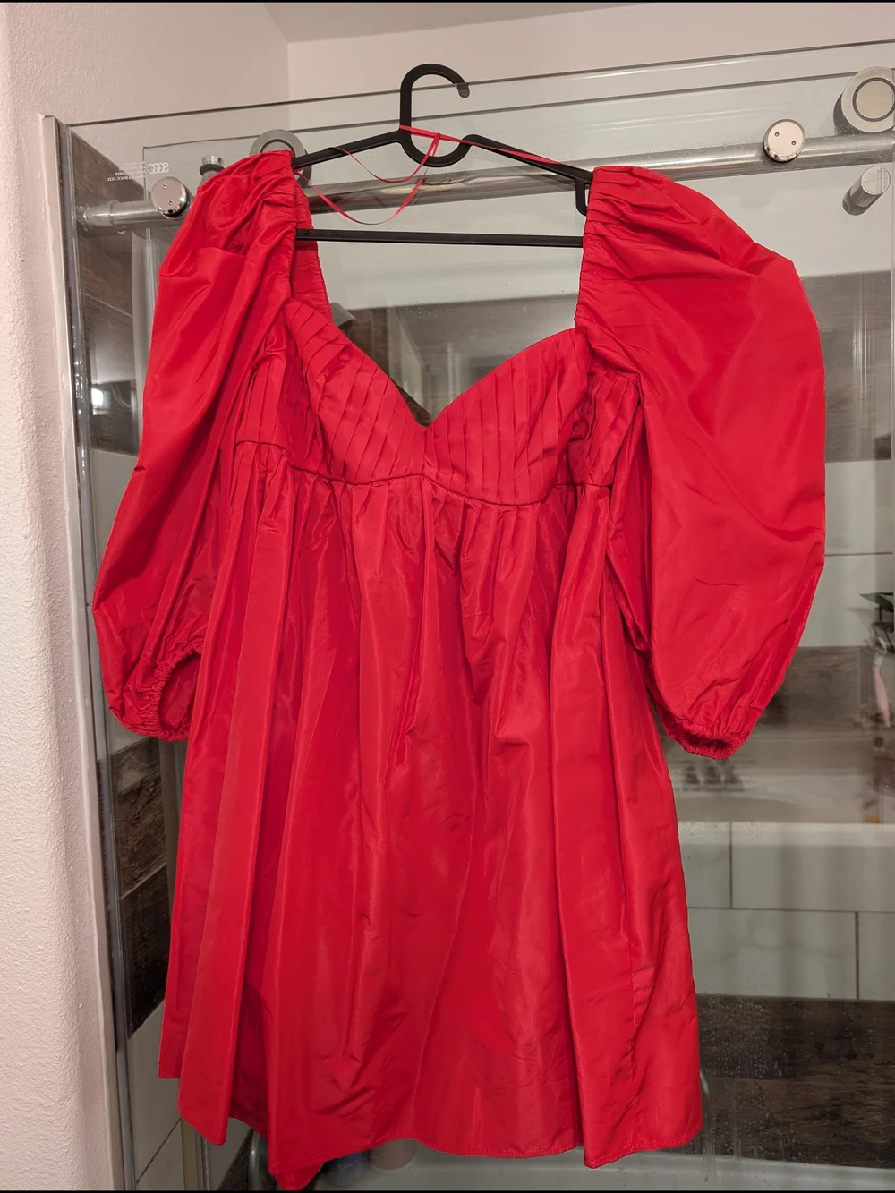 Zara Bright Fuchsia Pleated Mini Dress - Picture 2 of 6